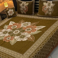Jacquard Velvet 4-Piece Fancy Bedsheet Set 40