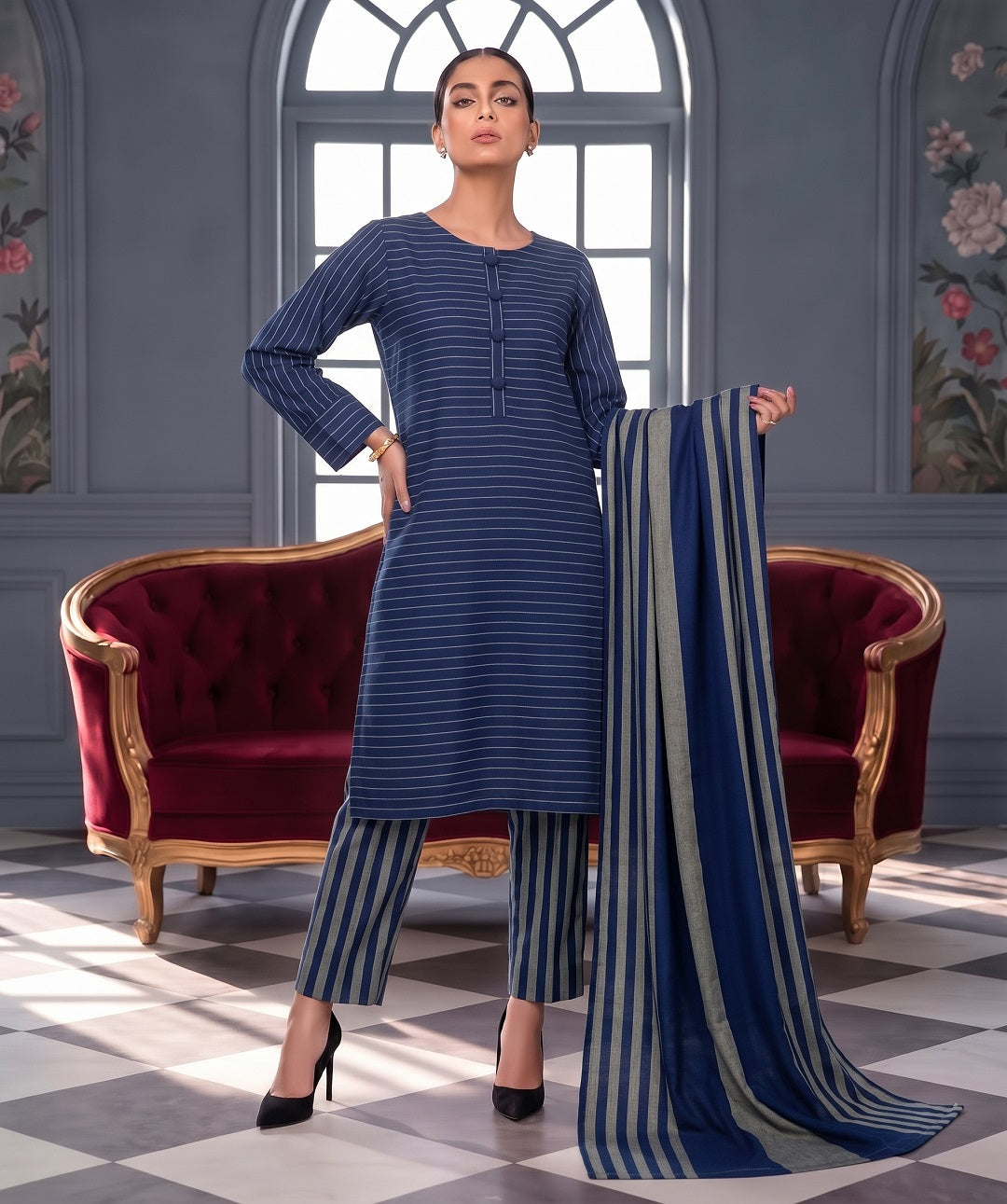 3 Piece Unstitched Khaadi Make Khaddar Suit 20