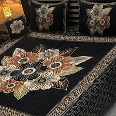 Jacquard Velvet 4-Piece Fancy Bedsheet Set 42