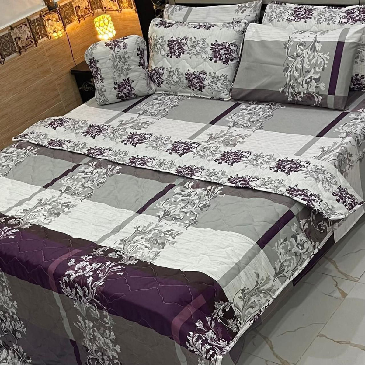 7 Pcs Quilted Comforter Set CC  204