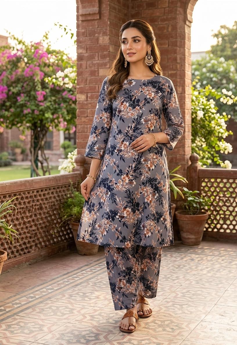 2 Pcs Ladies Suit  Des  153