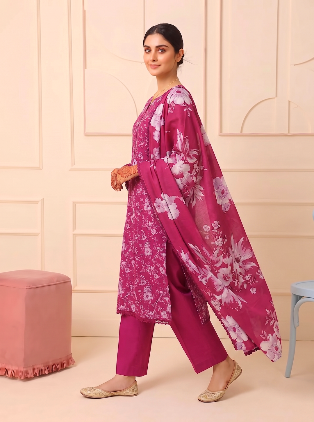 3 Pcs Lawn Unstitched Suit 05