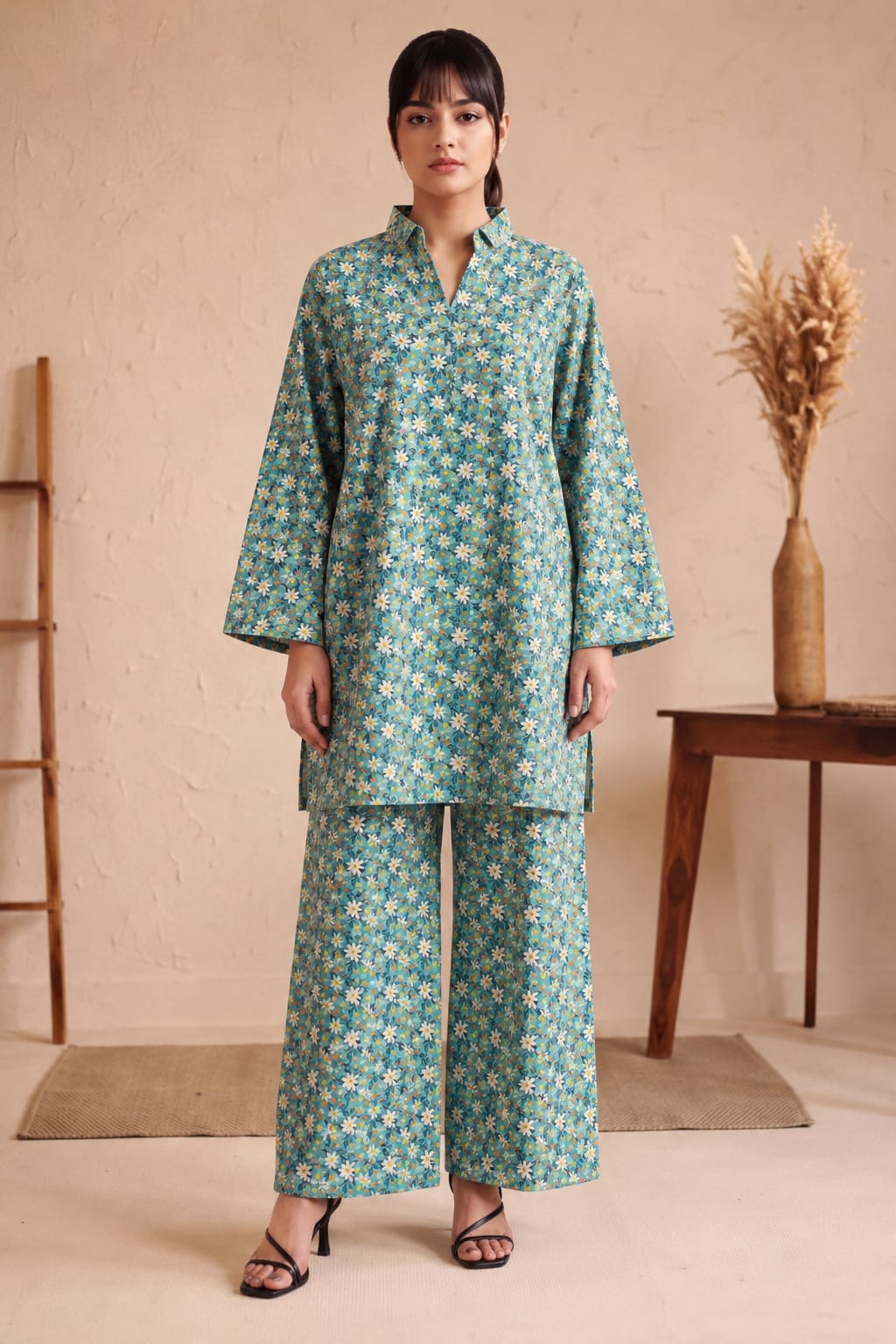2 Pcs Ladies Suit  Des  05