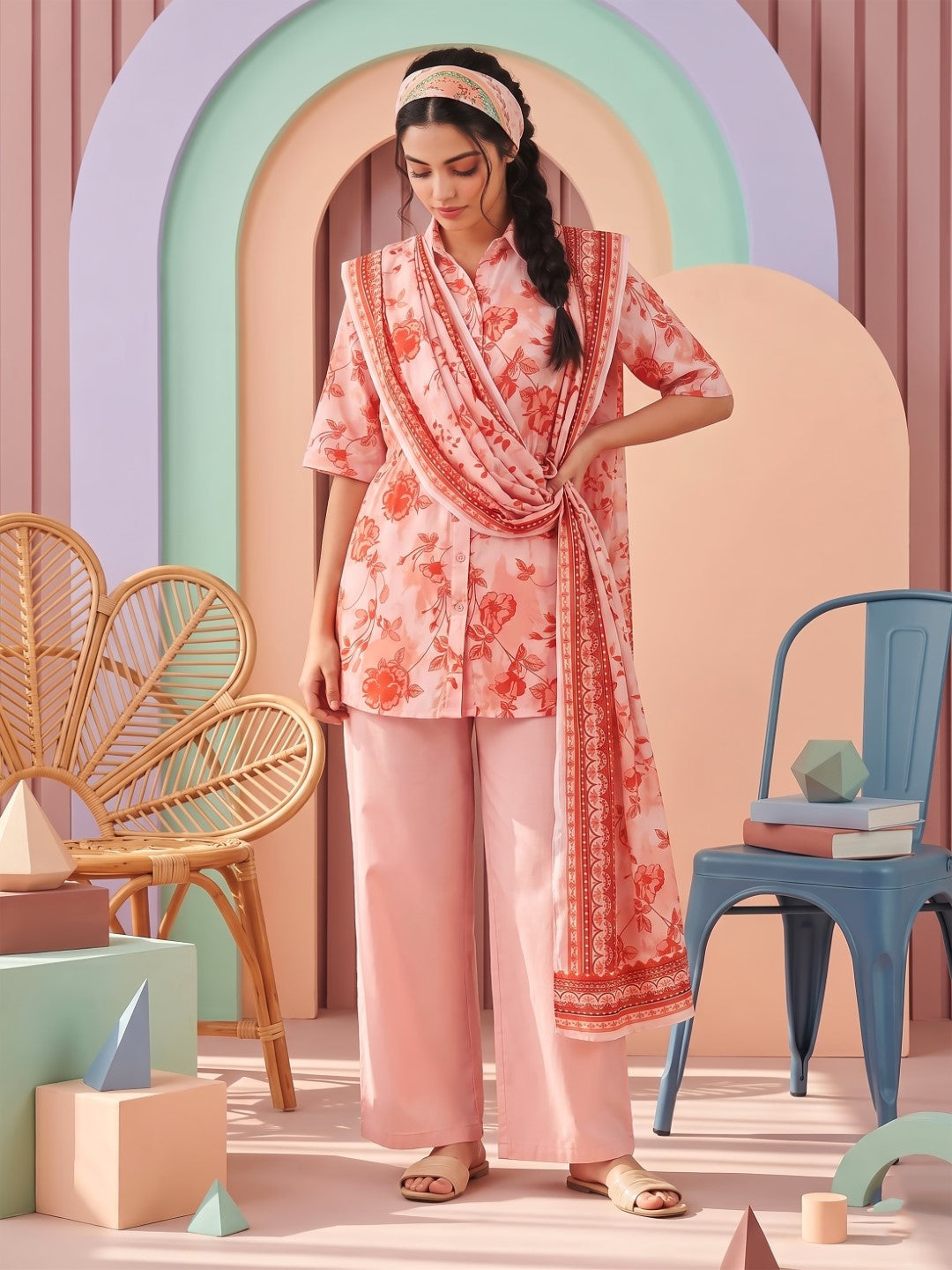 3 Pcs Lawn Unstitched Suit 705