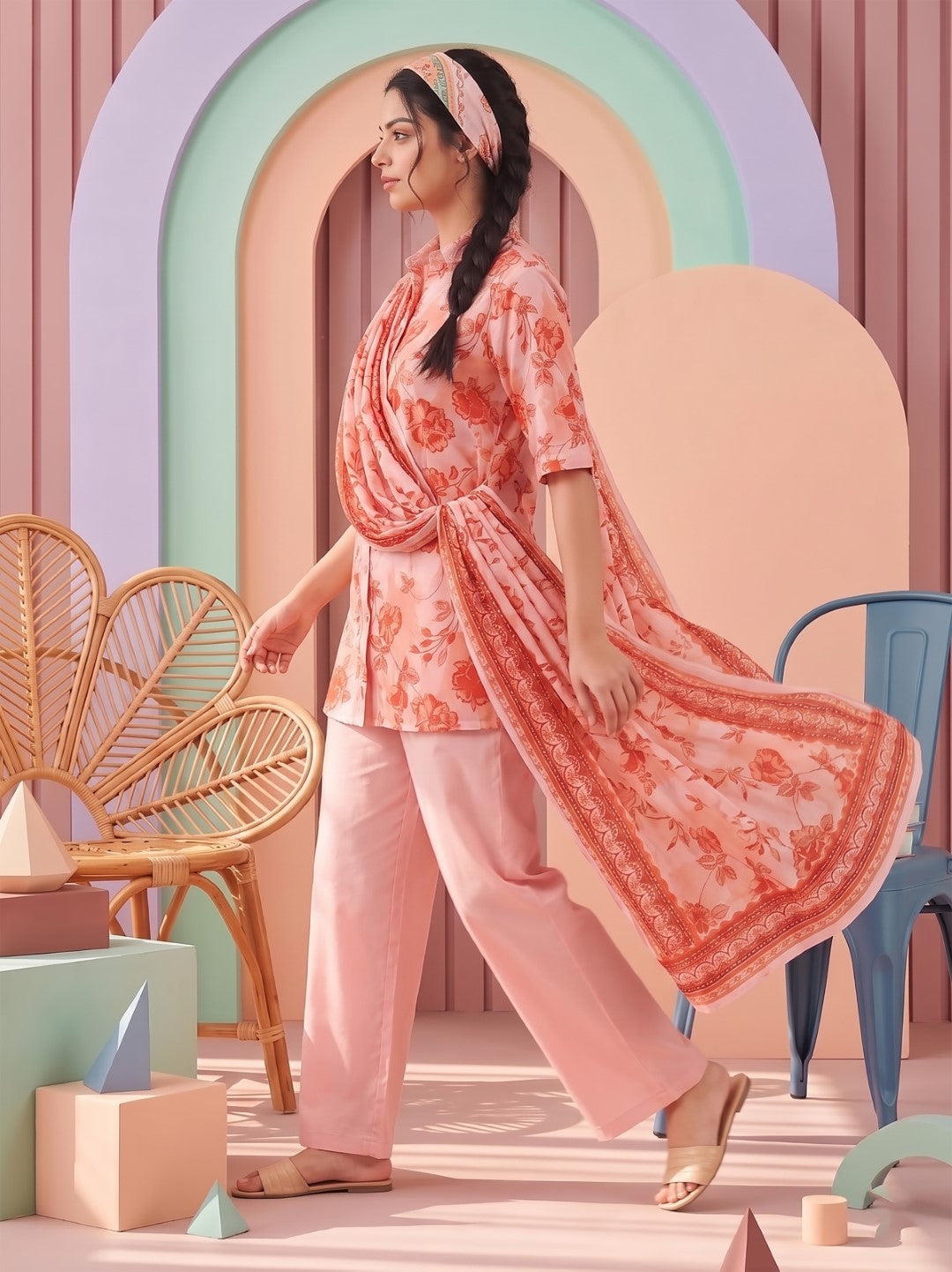 3 Pcs Lawn Unstitched Suit 705