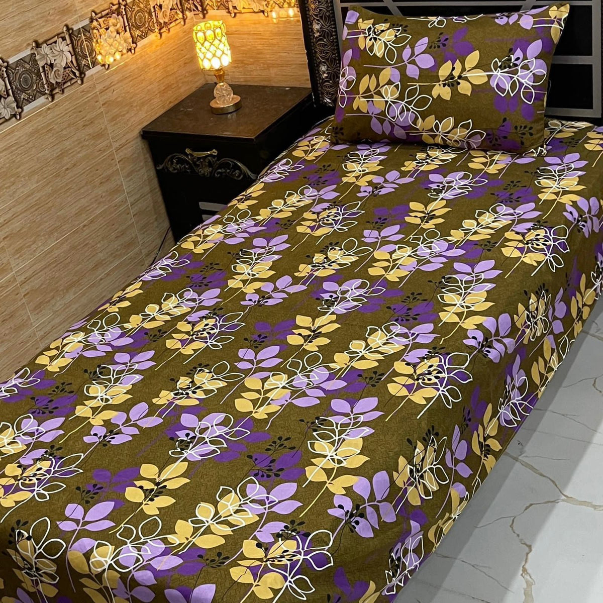 4 Pieces Crystal Cotton Single Pair Bedsheet  SB 562
