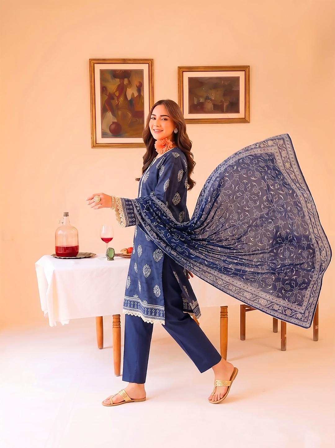 3 Pcs Lawn Unstitched Suit 563
