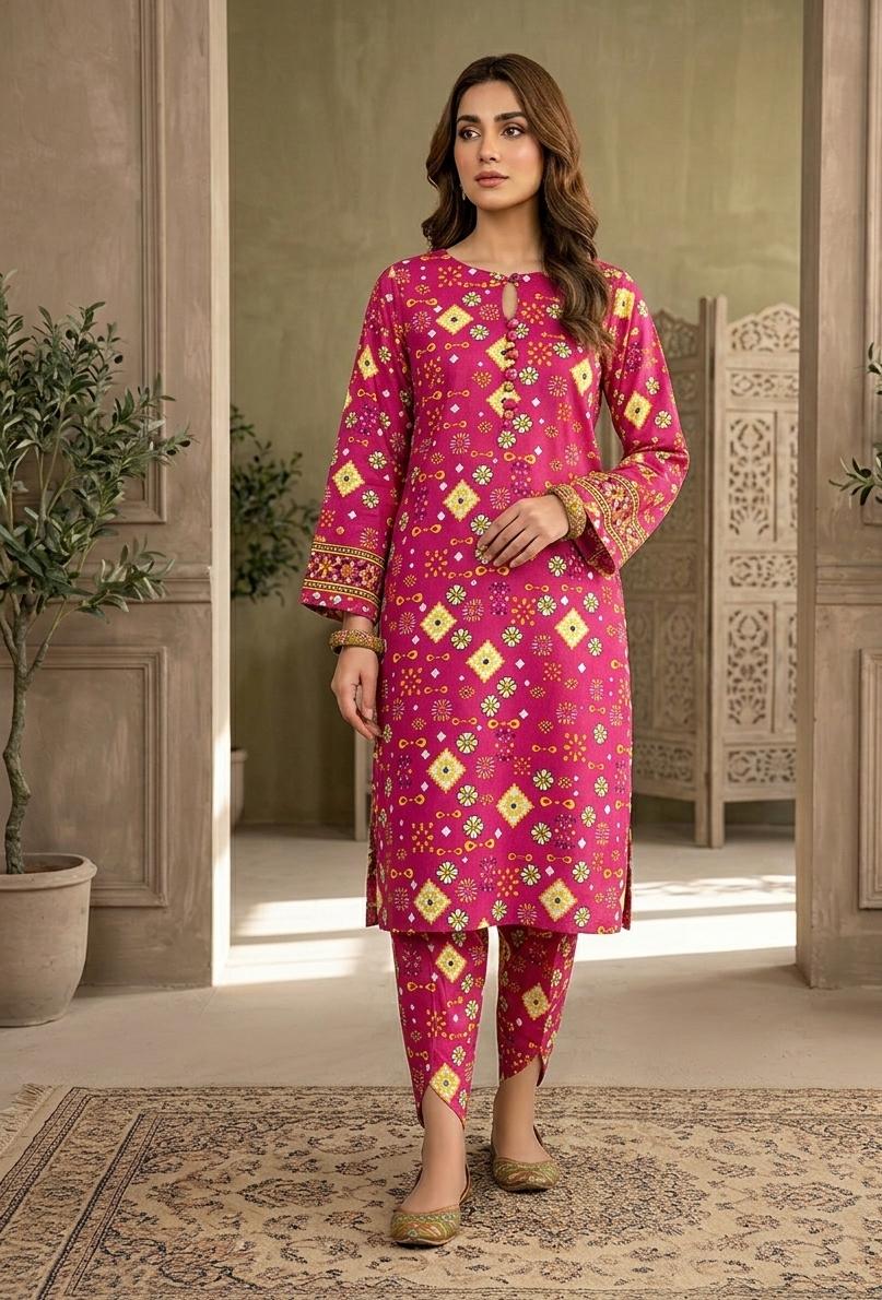 2 Pcs Ladies Suit  Des  166