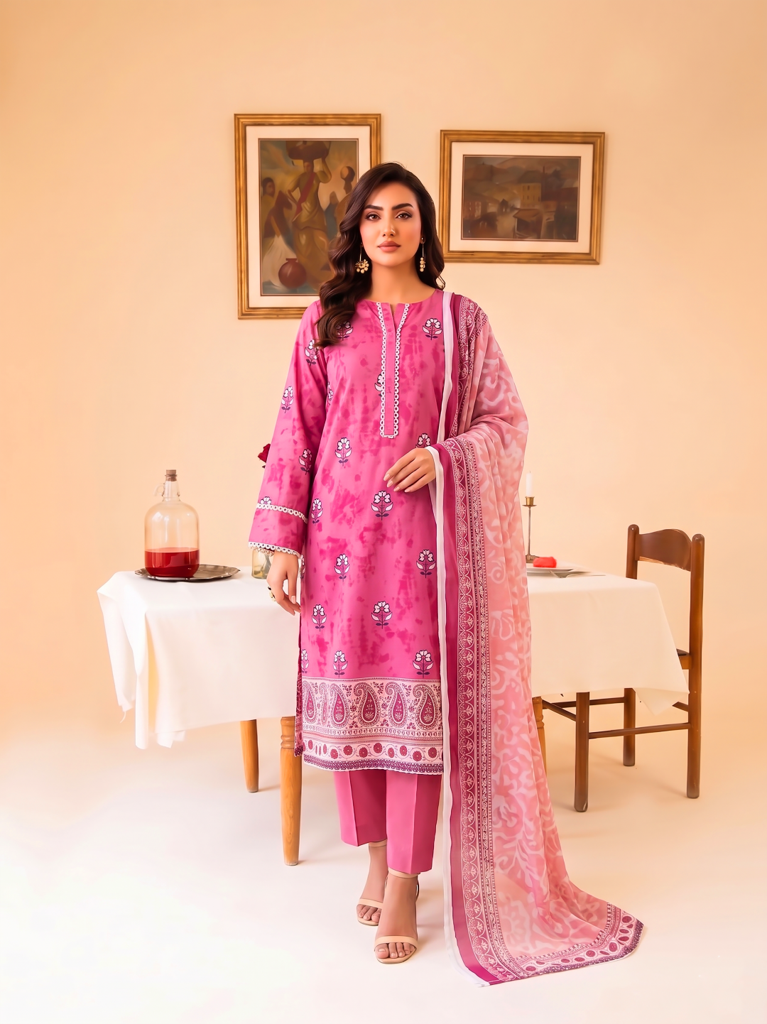 3 Pcs Lawn Unstitched Suit 569