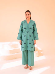 2 PIECE PREMIUM PURE LAWN EMBROIDERED UNSTITCHED SUIT 606