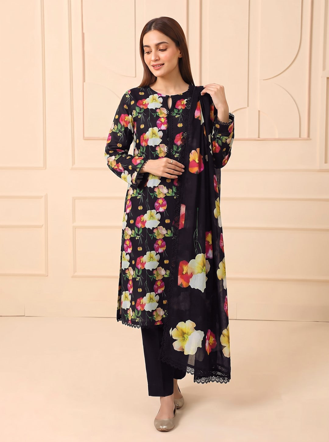3 Pcs Lawn Unstitched Suit 06