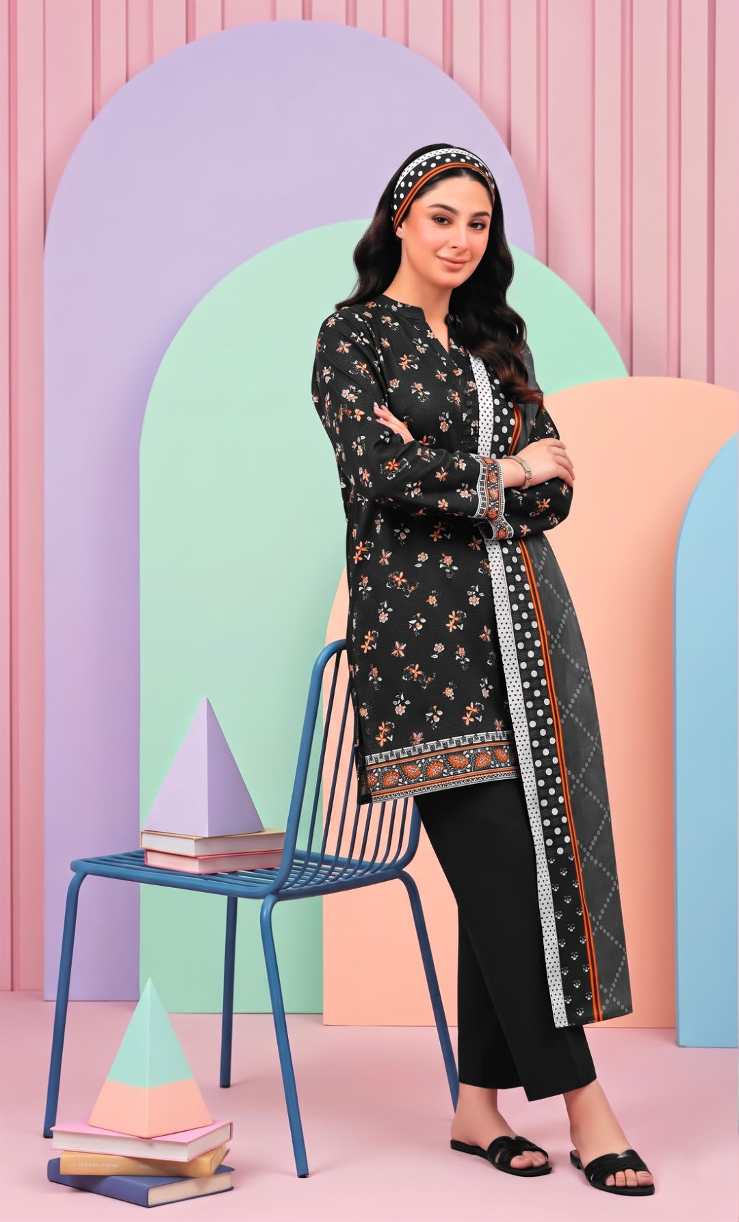 3 Pcs Lawn Unstitched Suit 706