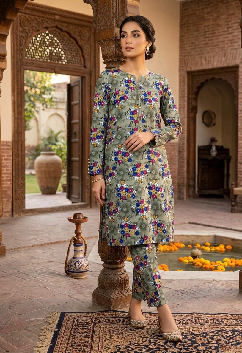 2 Pcs Ladies Suit  Des  178