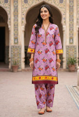 2 Pcs Ladies Suit  Des  107