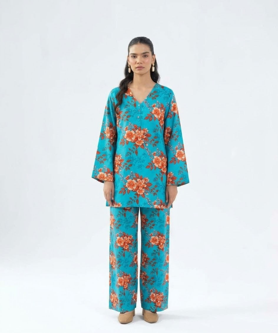 2 Pcs Ladies Suit  Des  07