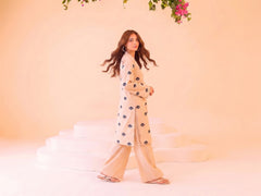 2 PIECE PREMIUM PURE LAWN EMBROIDERED UNSTITCHED SUIT 607