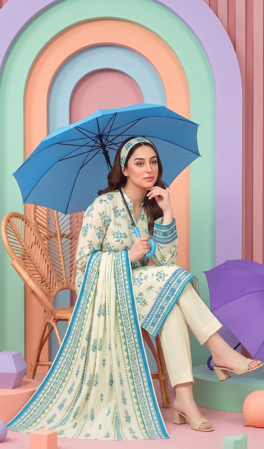 3 Pcs Lawn Unstitched Suit 515