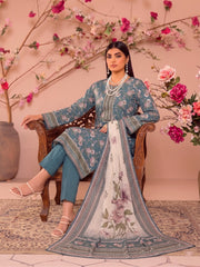 3 Pcs Lawn Unstitched Suit 581