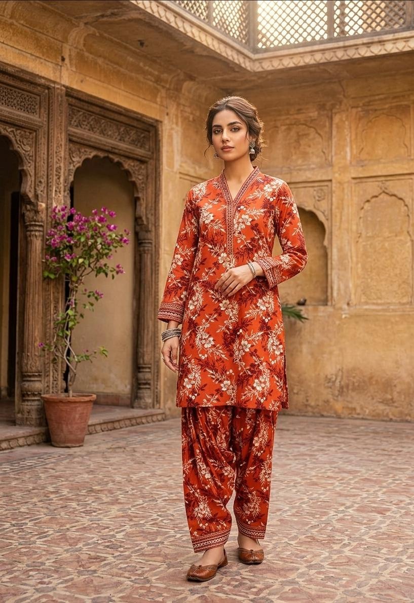 2 Pcs Ladies Suit  Des  182