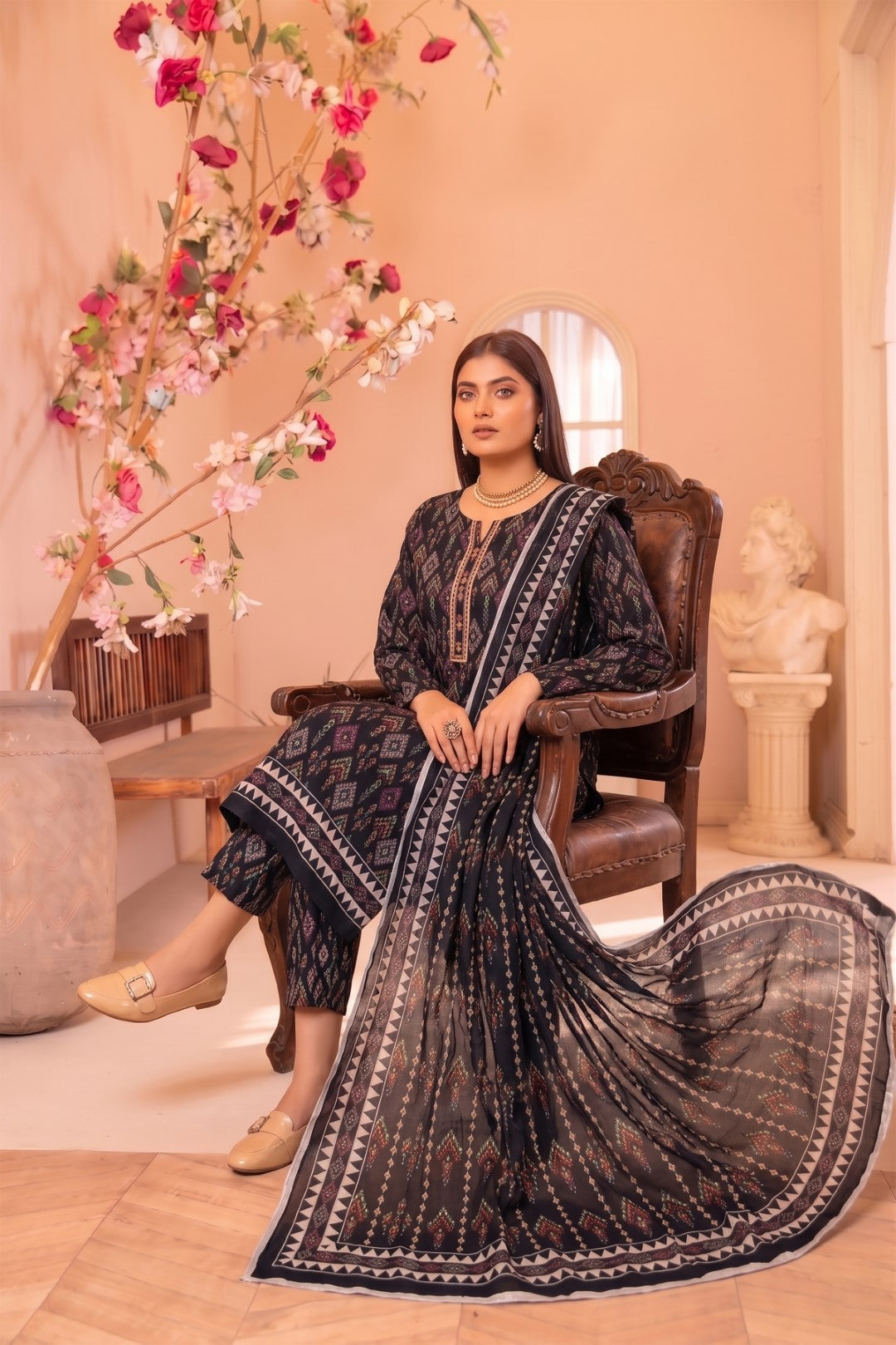 3 Pcs Lawn Unstitched Suit 583