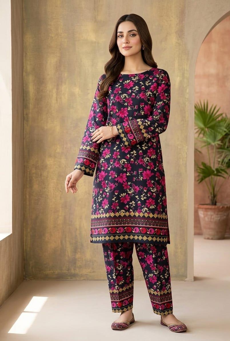 2 Pcs Ladies Suit  Des  185
