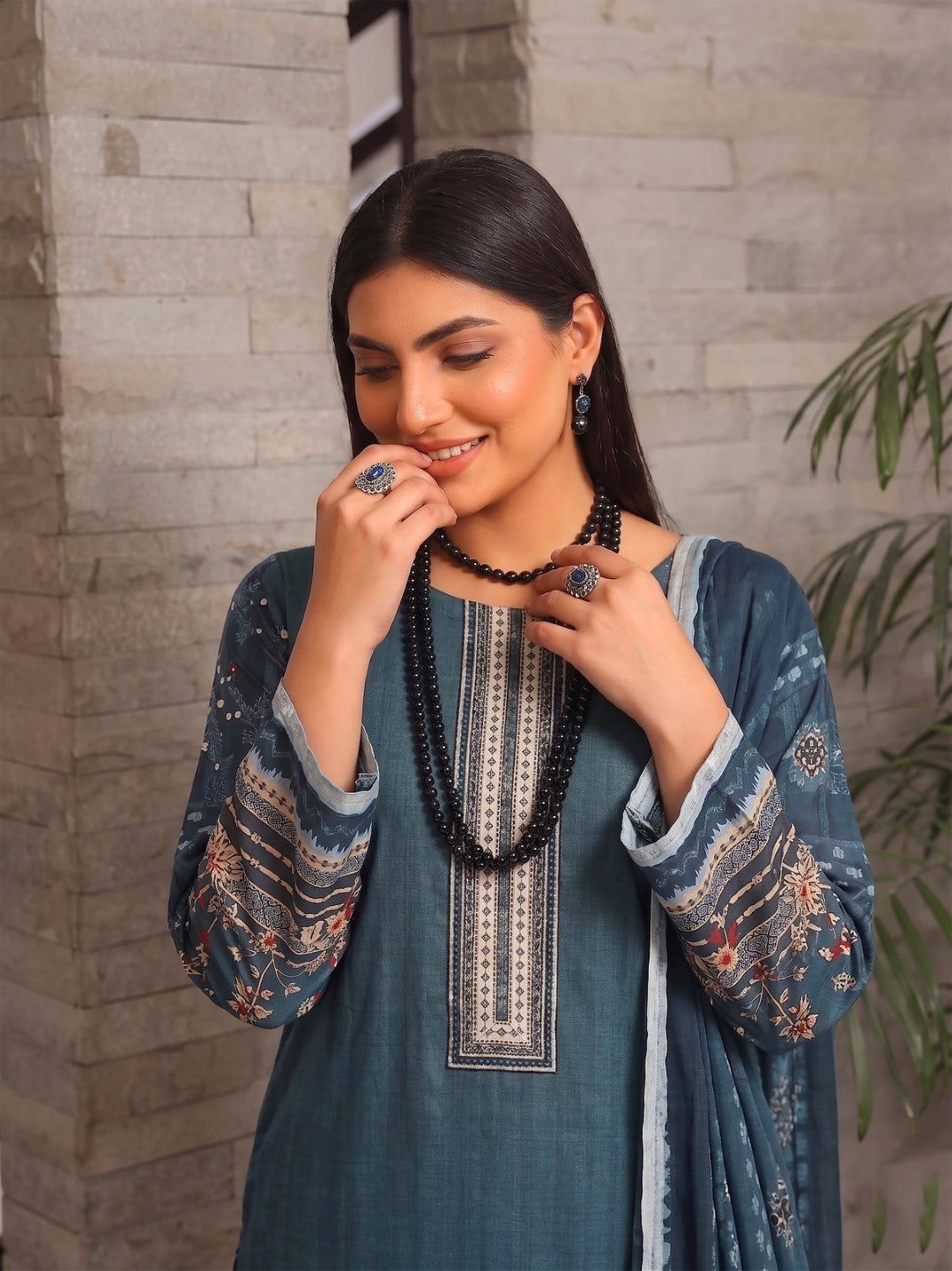 3 Pcs Lawn Unstitched Suit 587