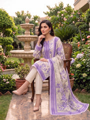3 Pcs Lawn Unstitched Suit 588