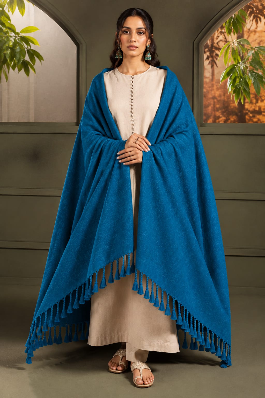 Khaadi Women's Winter Acrylic Wool Stoller 08
