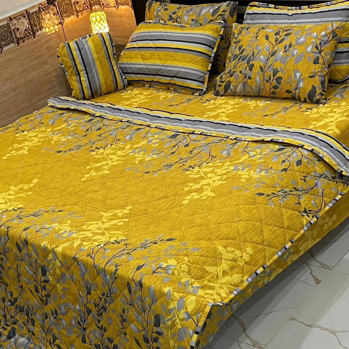 7 Pcs Quilted Comforter Set CC  208