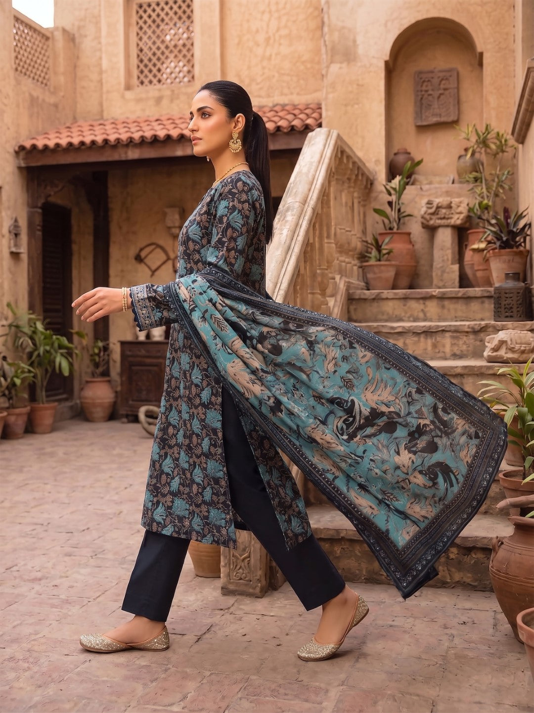 3 Pcs Lawn Unstitched Suit 592