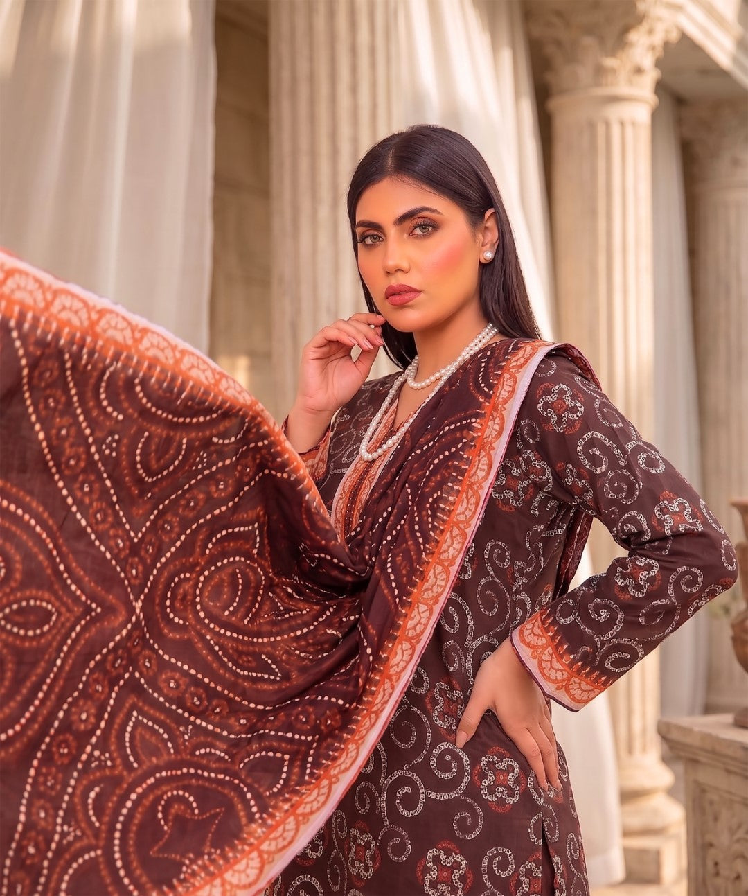 3 Pcs Lawn Unstitched Suit 594