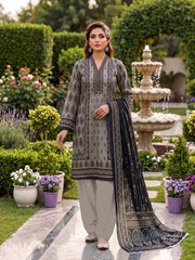 3 Pcs Lawn Unstitched Suit 596