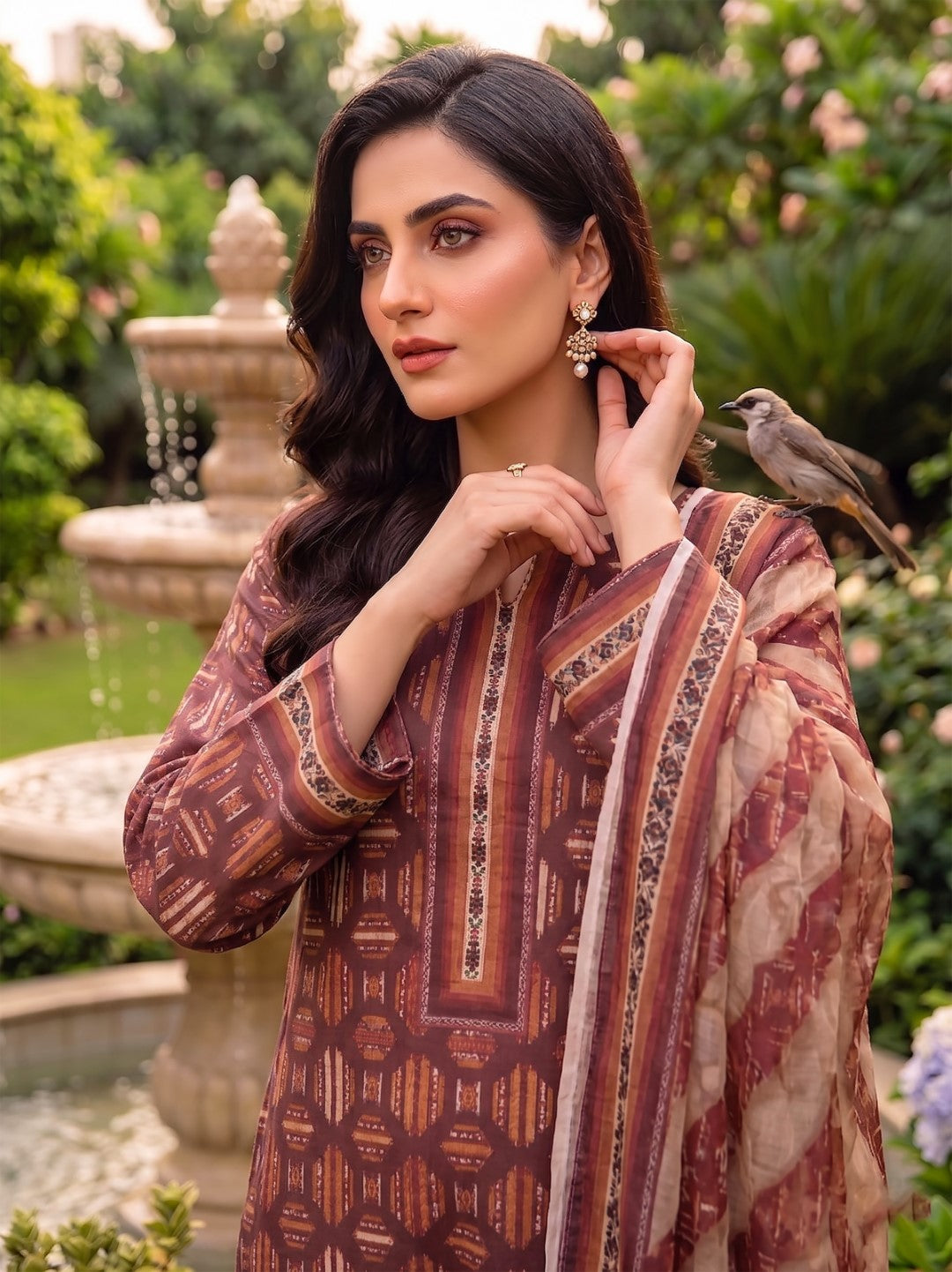 3 Pcs Lawn Unstitched Suit 597