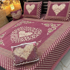 Jacquard Velvet 4-Piece Fancy Bedsheet Set 09