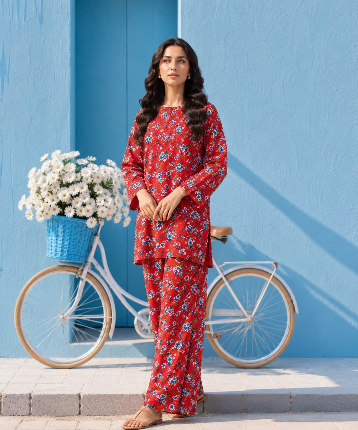 2 Pcs Ladies Suit  Des  09
