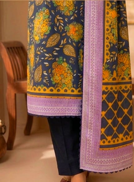 3 Pcs Lawn Unstitched Suit 579
