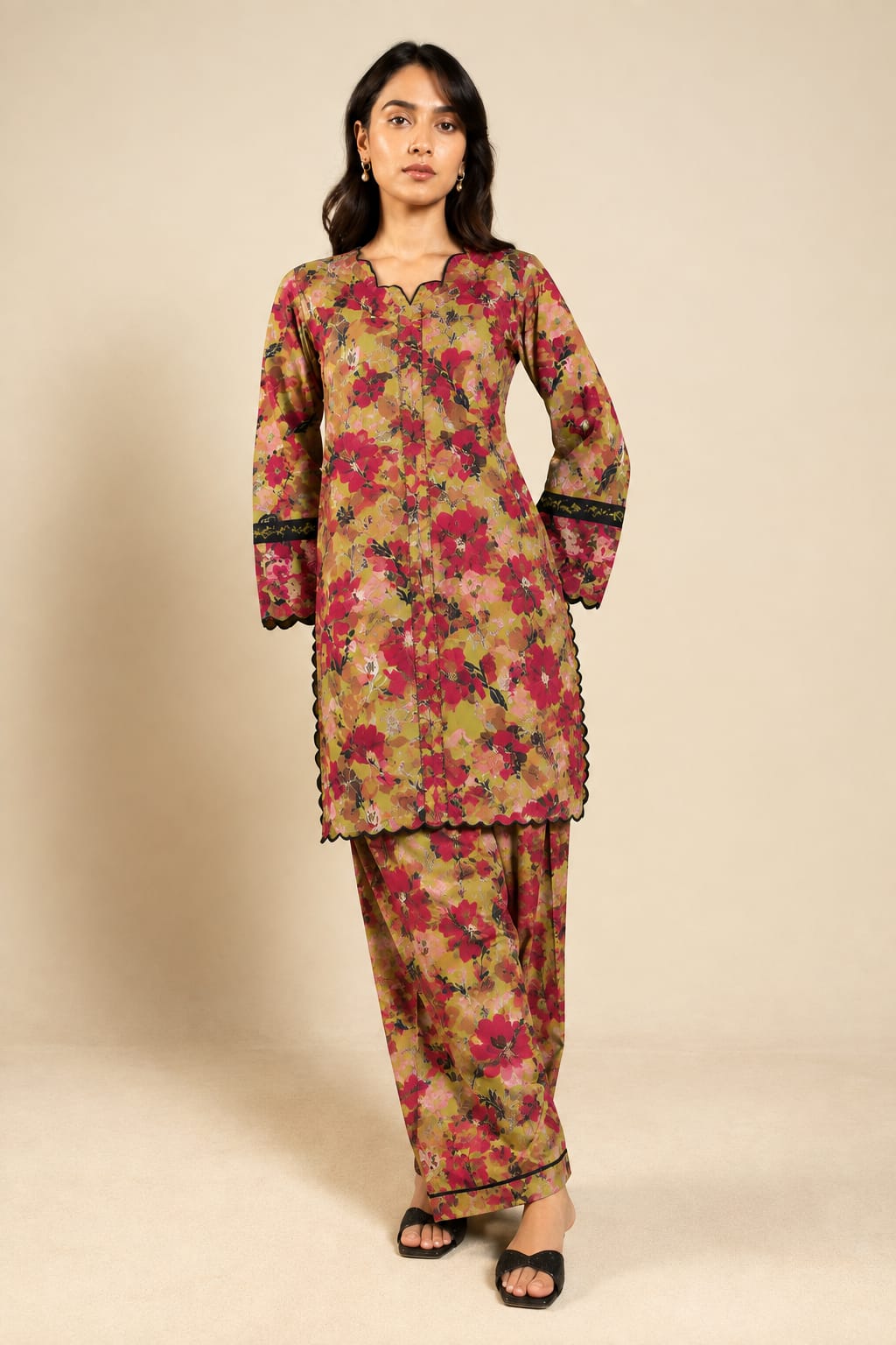 SHIRT & TROUSER LAWN UNSTITCHED SUIT 623